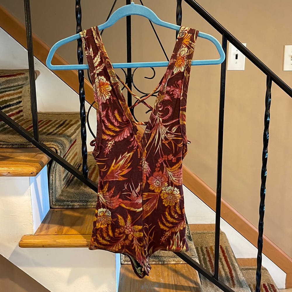 Free people floral bodysuit